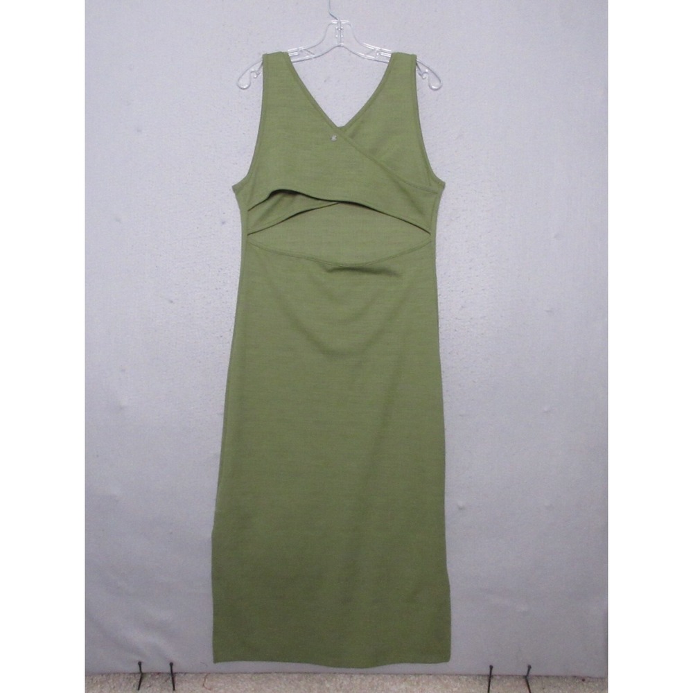 Roxy Dress XL Green Midi Good Keepsake Open Back Beach Pool Vacation Slit Resort